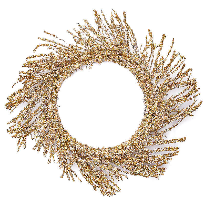 Gold Icy Twig Wreath - Wreaths - Floral Supplies - Craft Supplies ...