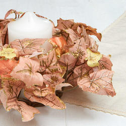 Autumn Artificial Ivy Candle Ring