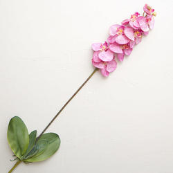 Purple and White Artificial Orchid Stem