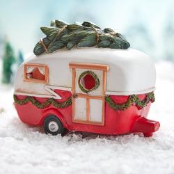 Miniature Red Christmas Camper