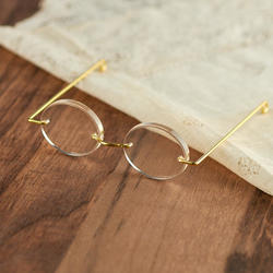Rimless Gold Frame Oval Doll Glasses