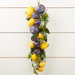 Factory Direct Craft Artificial Blueberry Lemon and Plum Floral Swag 