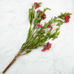 Large Red Artificial Berry Stem