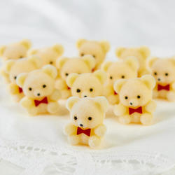 Miniature Yellow Flocked Teddy Bears