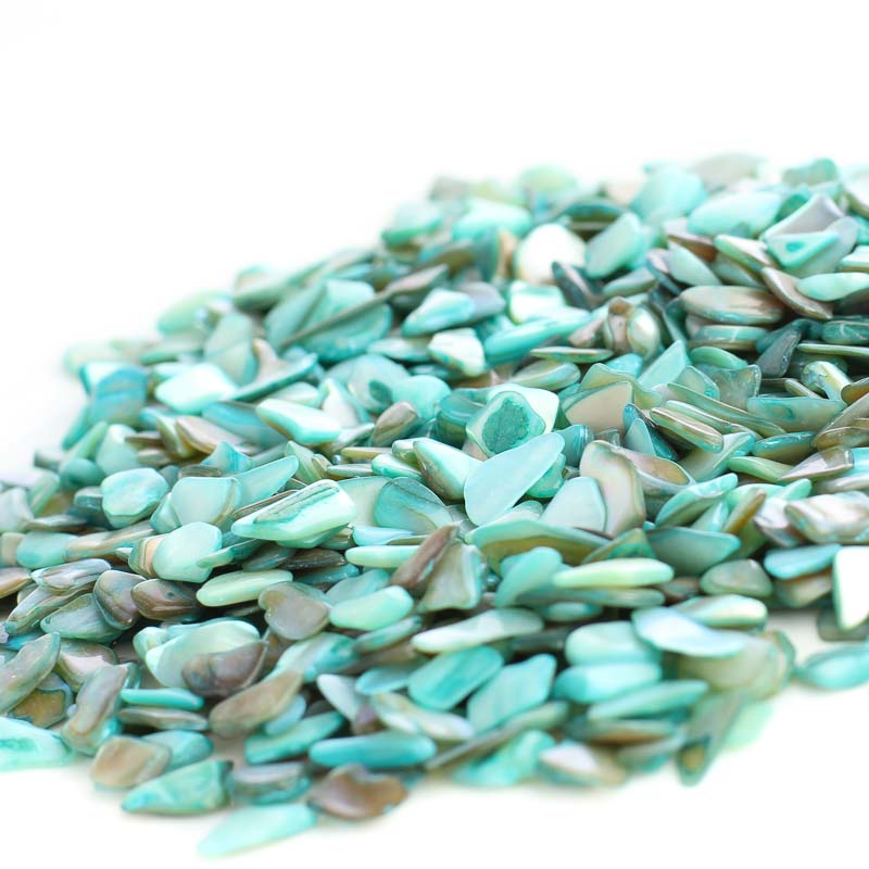 Natural Aqua Green Crushed Sea Shells - Coastal Decor - Home Decor - Factory Direct Craft