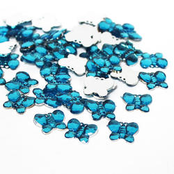 Turquoise Flat Back Butterfly Rhinestones