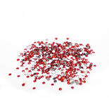 Red Flat Back Faceted Round Rhinestones