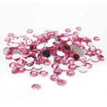 Pink Flat Back Faceted Round Rhinestones