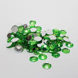 Apple Green Flat Back Faceted Round Rhinestones