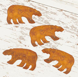 Rusty Tin Bear Cutouts
