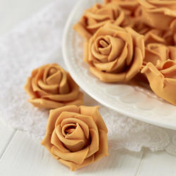 Gold Artificial Rose Heads