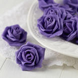 Purple Artificial Rose Heads