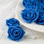 Royal Blue Artificial Rose Heads