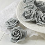 Silver Artificial Rose Heads