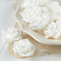 White Artificial Rose Heads