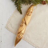 Gold Gilded Santa Totem Christmas Ornament