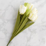Cream and Green Artificial Tulip Bush