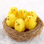 Chenille Easter Chicks in Nest