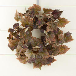 Artificial Grape Leaf Wreath