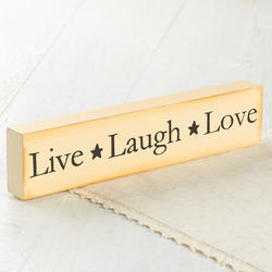 Primitive "Live Laugh Love" Chunky Block Sign