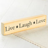 Primitive "Live Laugh Love" Chunky Block Sign
