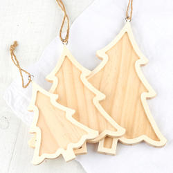 Unfinished Wood Christmas Tree Ornaments