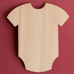 Unfinished Wood Baby Onesie Cutout