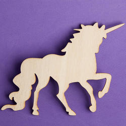 Unfinished Wood Unicorn Cutout