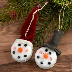 Snowman Tealight Christmas Ornament Set