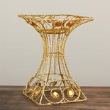 Gold Glitter Wire Candle Holder