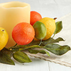 Artificial Citrus Fruit Candle Ring