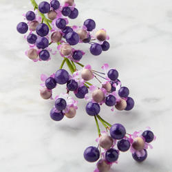 Purple Artificial Flowering Berry Spray