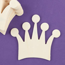 Unfinished Wood Crown Cutouts