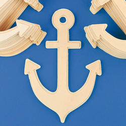 Unfinished Wood Anchor Cutouts