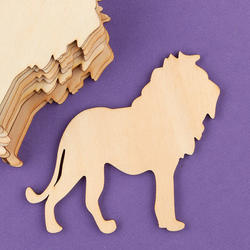 Unfinished Wood Lion Cutouts