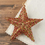 Red Sequin Star Ornament