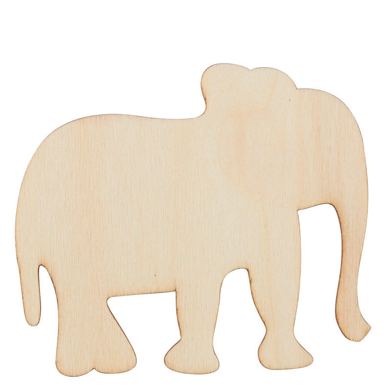 Unfinished Wood Elephant Cutout - Wood Cutouts - Wood ...