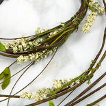 Cream Artificial Flowering Twig Garland