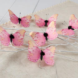 Pink Painted Paper Butterflies