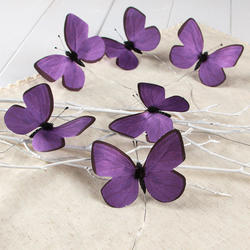 Purple Artificial Butterflies