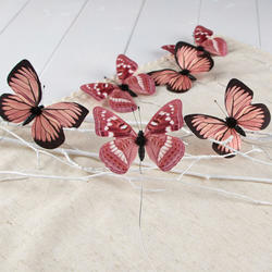 Pink Artificial Butterflies