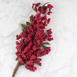 Icy Red Artificial Berry Stem
