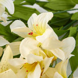Yellow Artificial Double Lily Bush