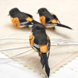 Artificial Baltimore Oriole Mushroom Birds