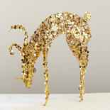 Large Gold Sequined Reindeer