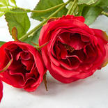 Red Artificial English Rose Spray