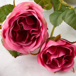 Beauty Pink Artificial English Rose Spray