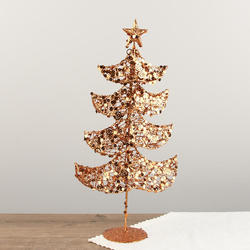 Copper Sequined Christmas Tree