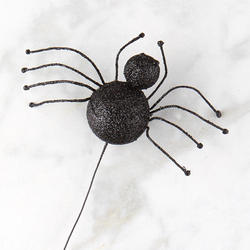 Black Glitter Spider Pick