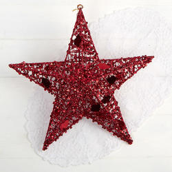 Red Sequin Star Ornament
